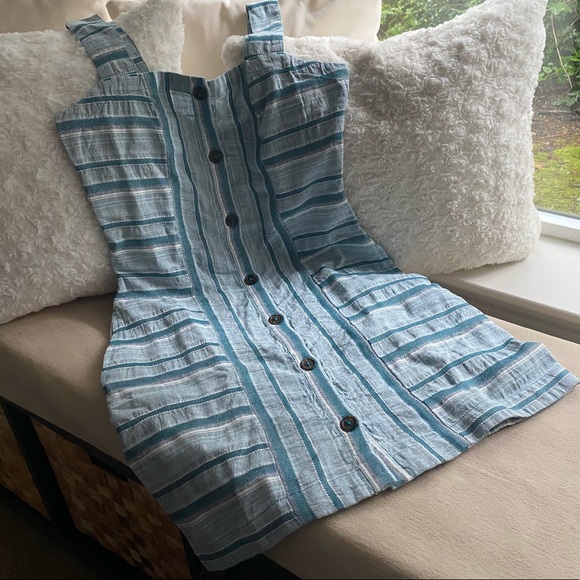 Woman’s ROXY SWEETER DREAMS SHORT DRESS~Corsair River Stripe~NWT~Size S - Picture 6 of 14